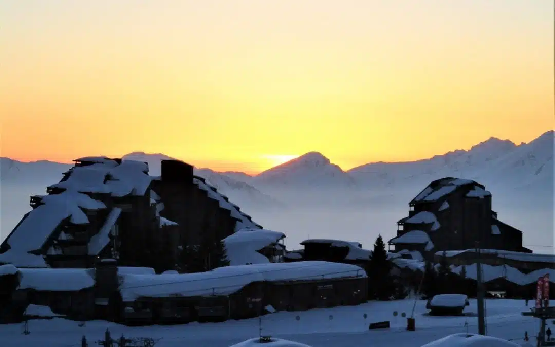 Coucher de soleil très lumineux sur Avoriaz