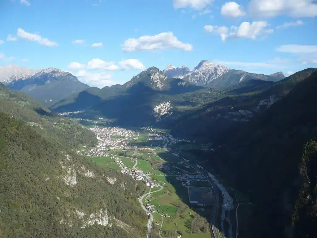 La vallée de Fiera di Primiero vue de San Silvestro
