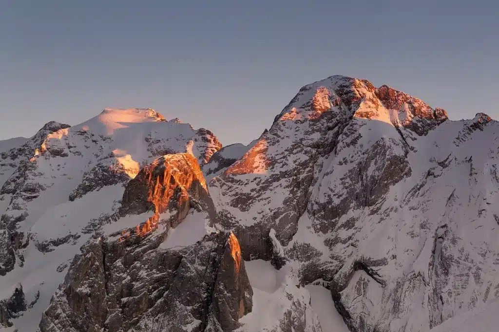Coucher de soleil sur la Marmolada